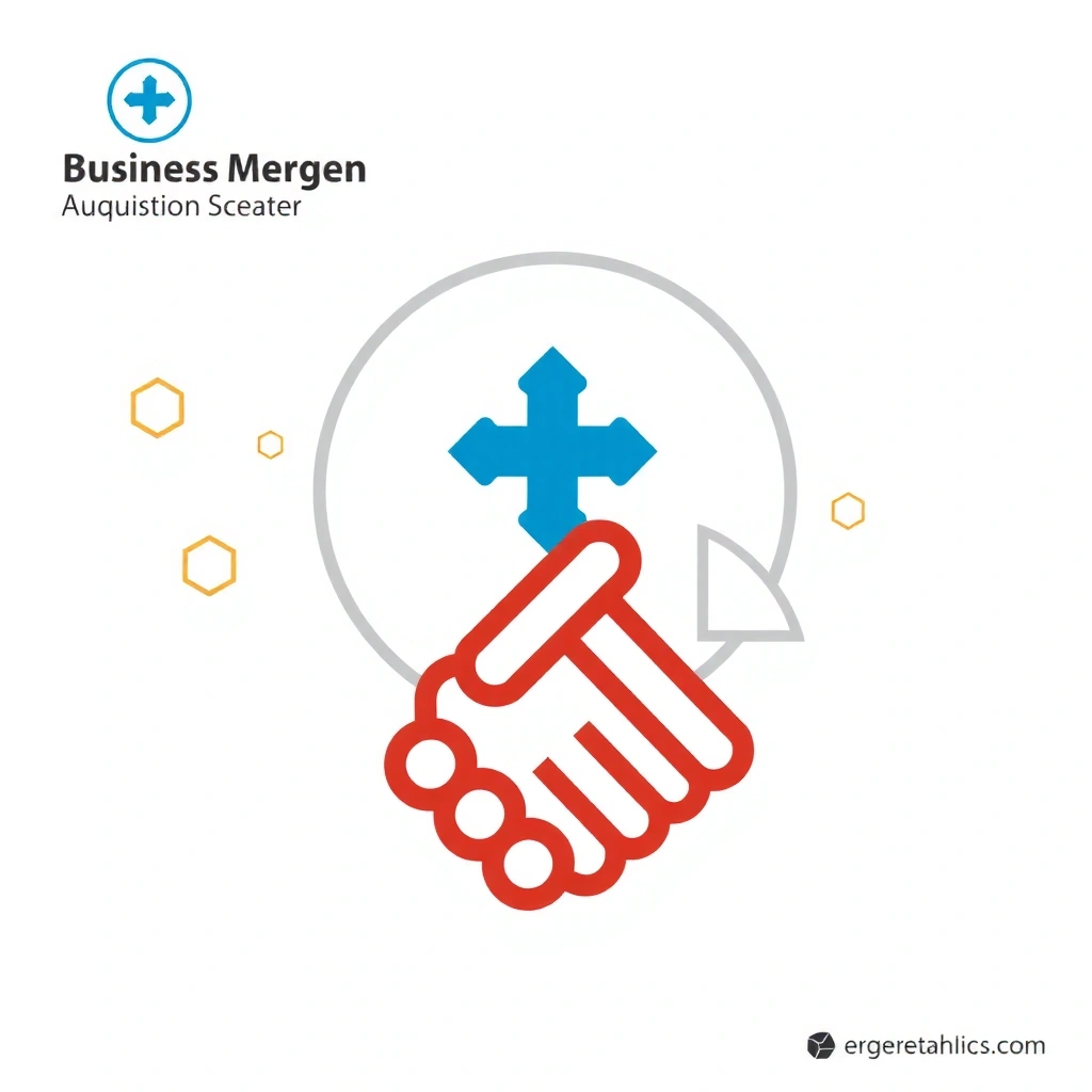 Icône représentant une fusion ou une acquisition d'entreprise